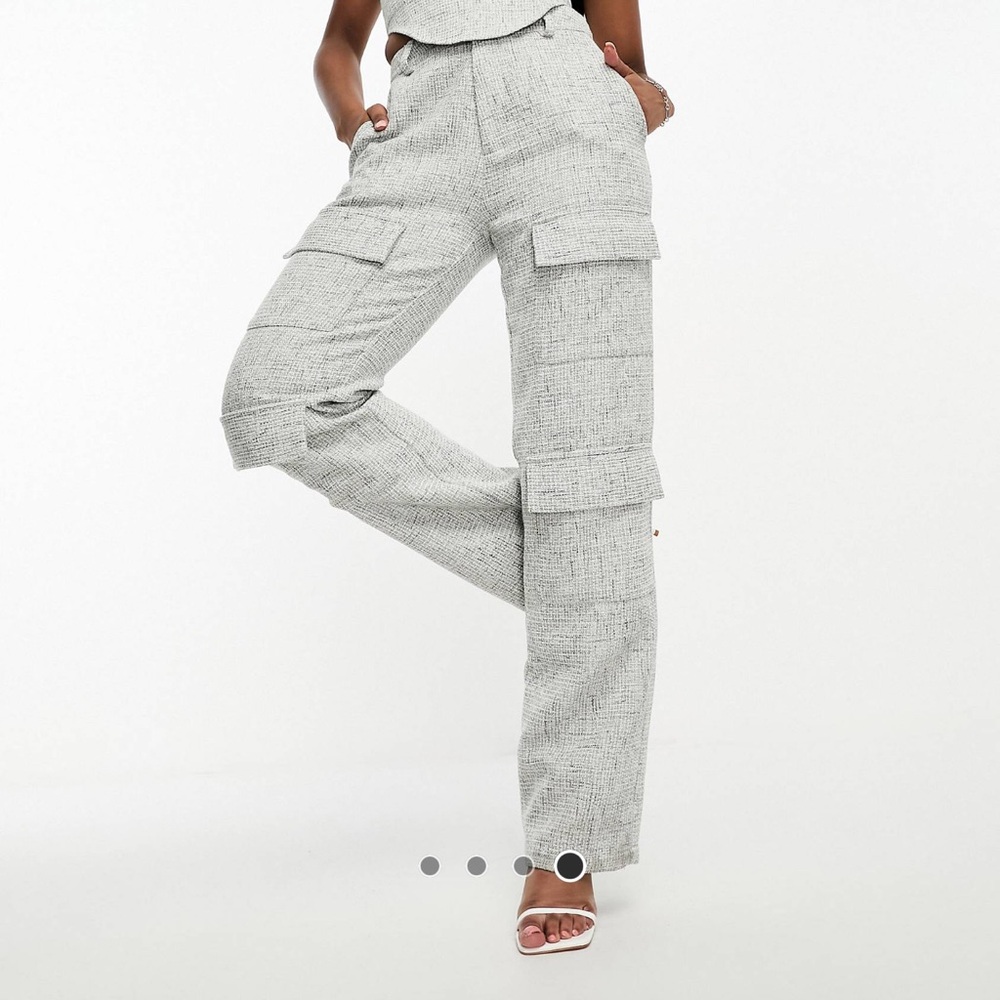 Simmi boucle pocket detail wide leg pants